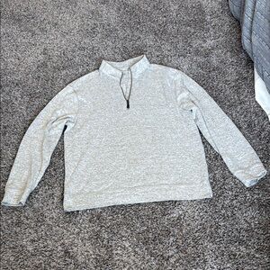 Greg Norman Collection Gray Zip Up Sweater Soft Knit
